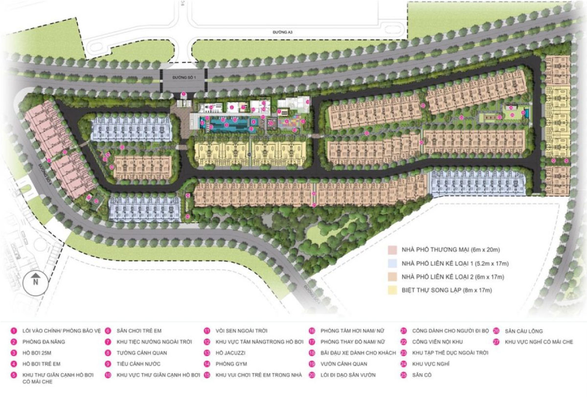 mặt bằng palmera