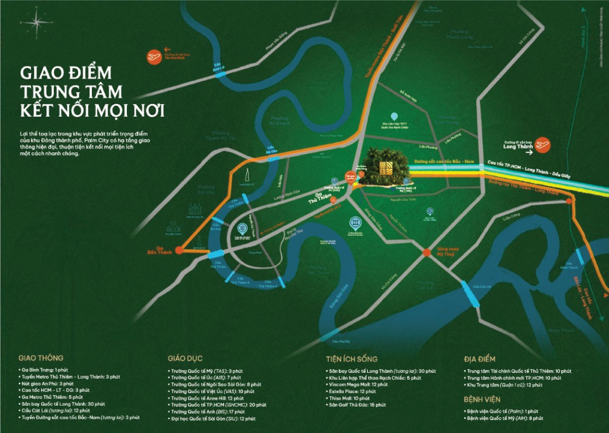 vị trí dự án palm city